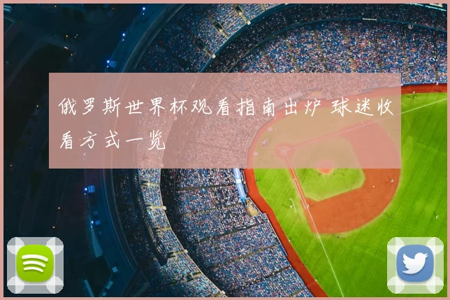 俄罗斯世界杯观看指南出炉 球迷收看方式一览